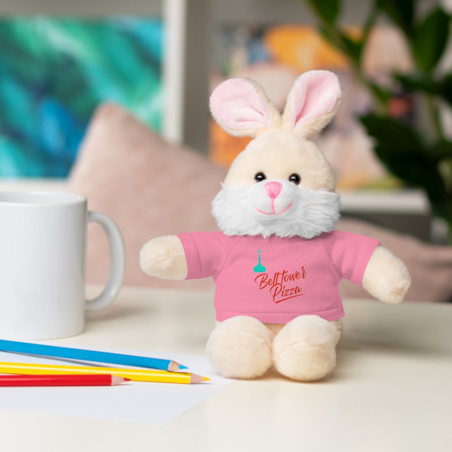 Bellflower Pizza Teddy Bear — Plush Toy with Branded Tee
