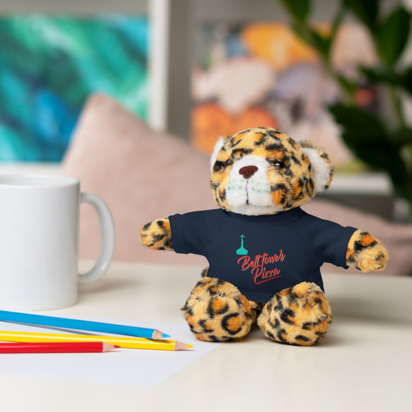 Bellflower Pizza Teddy Bear — Plush Toy with Branded Tee