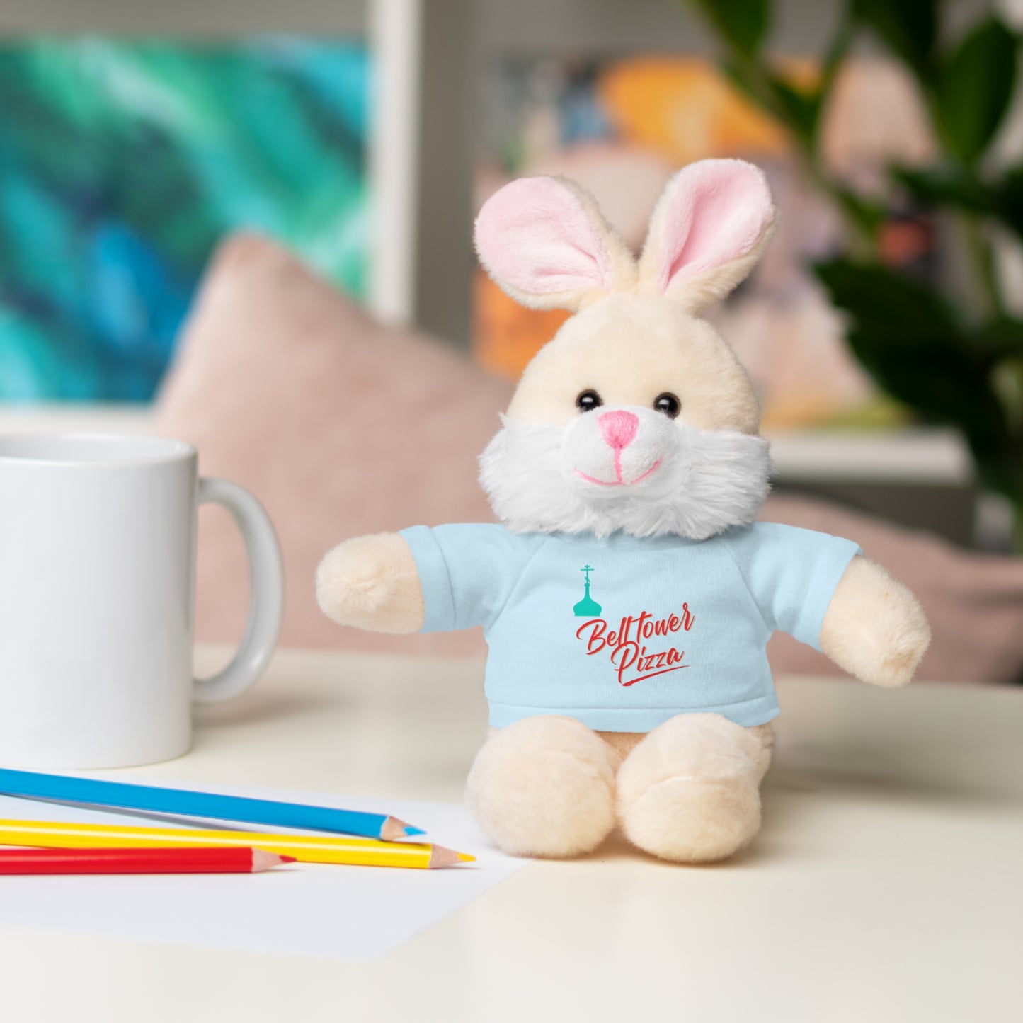 Bellflower Pizza Teddy Bear — Plush Toy with Branded Tee