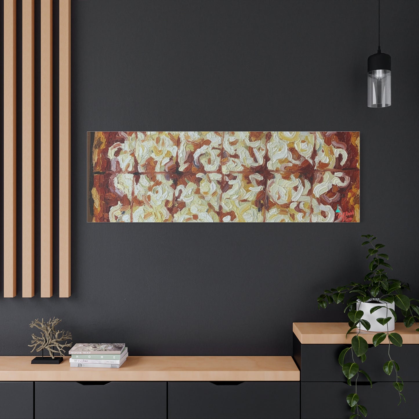 Belltower CLASSIC RED Wall Art Oil Painting Canvas — Rustic Margherita Painting on Stretched Matte Canvas