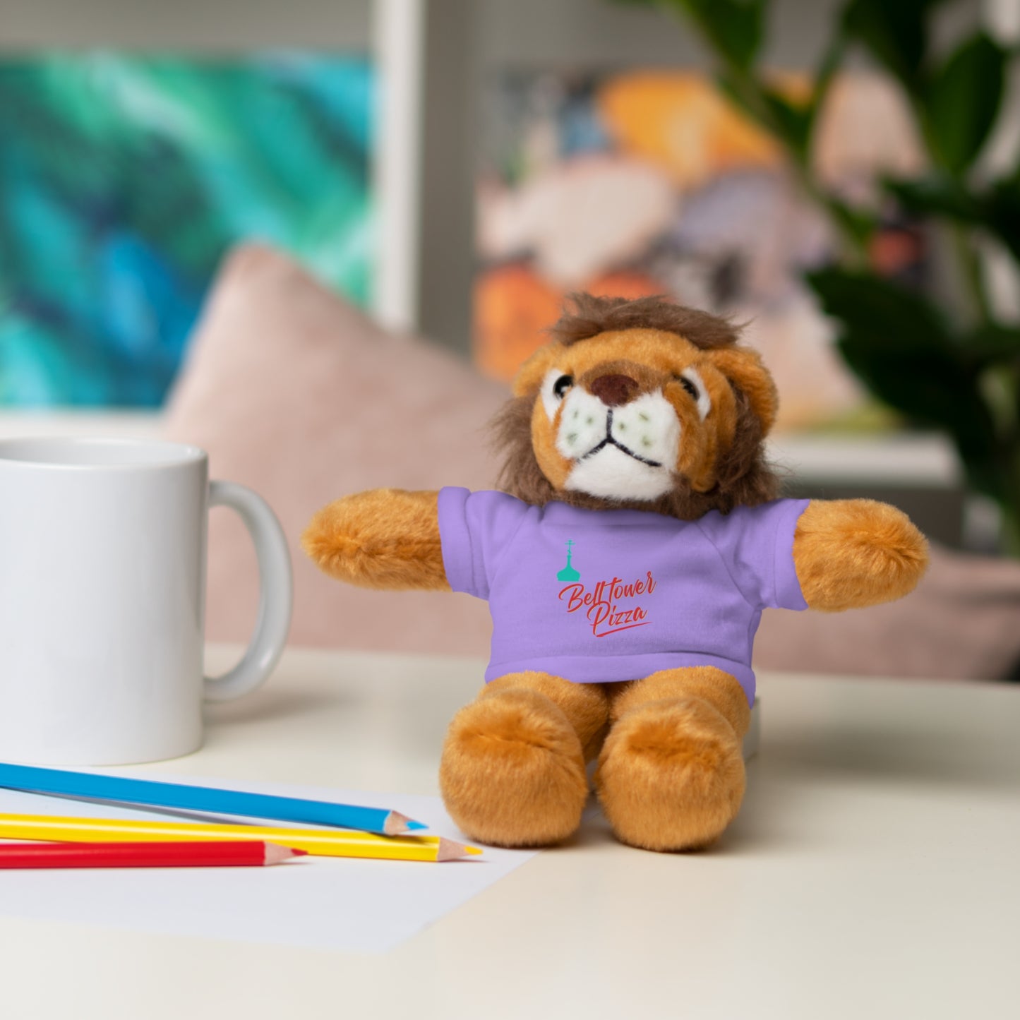 Bellflower Pizza Teddy Bear — Plush Toy with Branded Tee