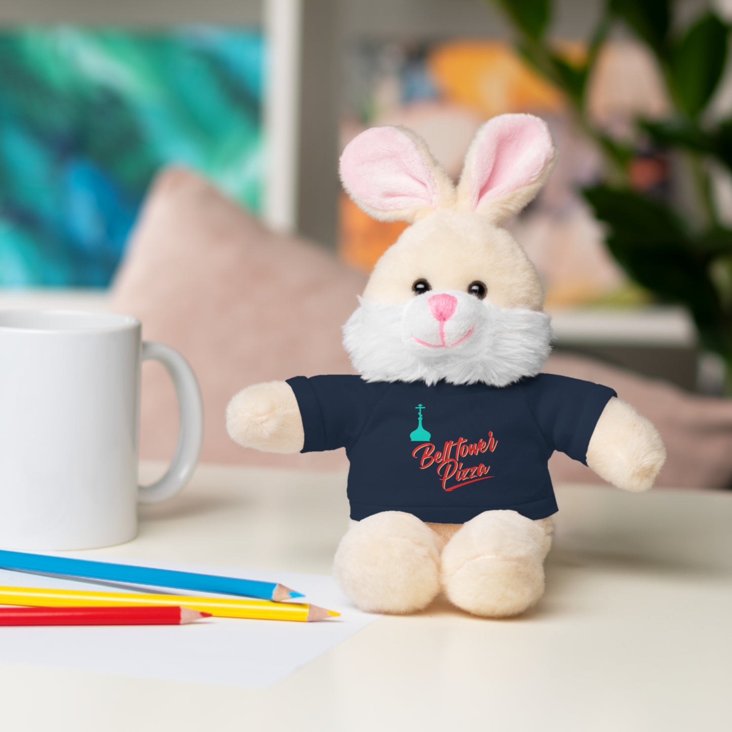 Bellflower Pizza Teddy Bear — Plush Toy with Branded Tee