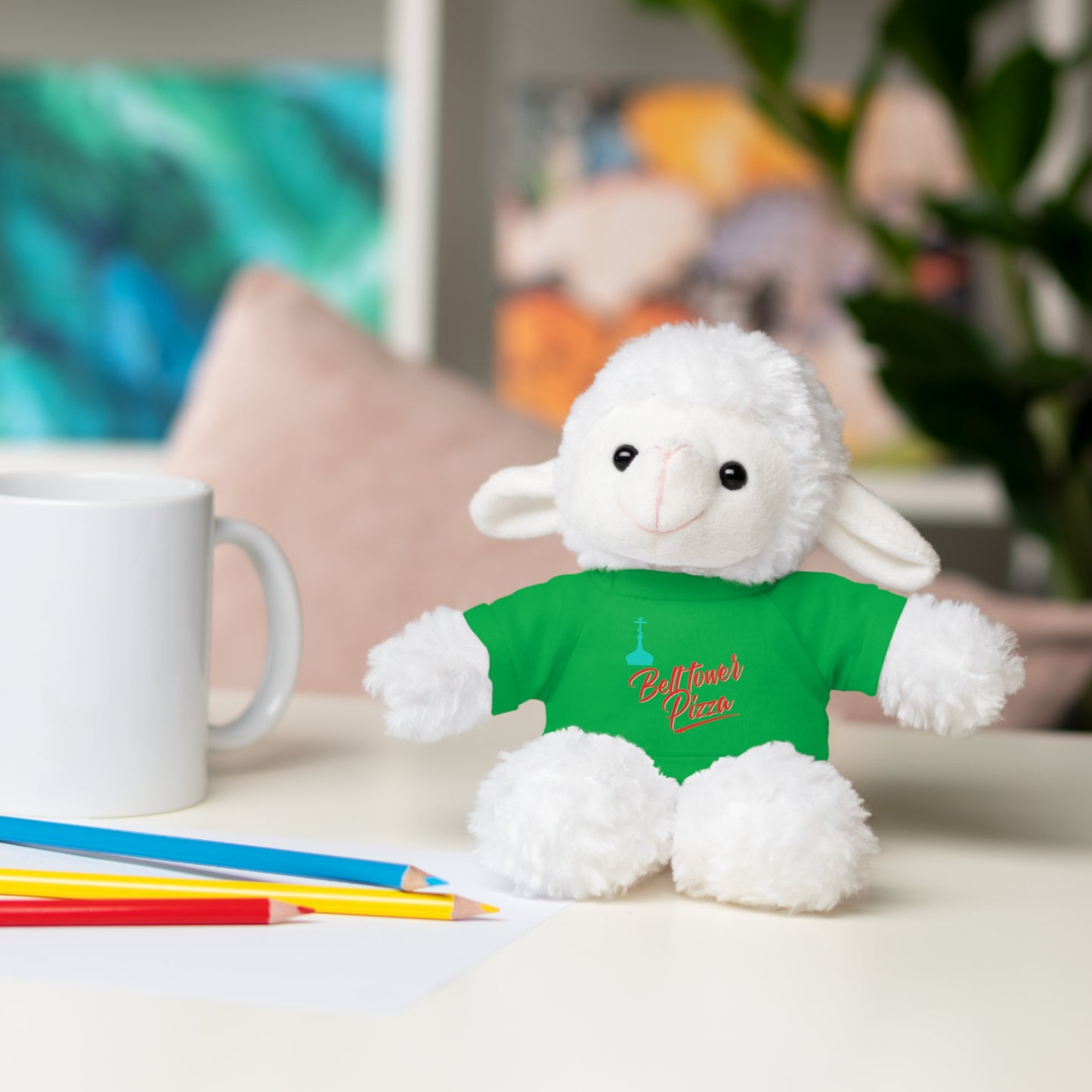 Bellflower Pizza Teddy Bear — Plush Toy with Branded Tee