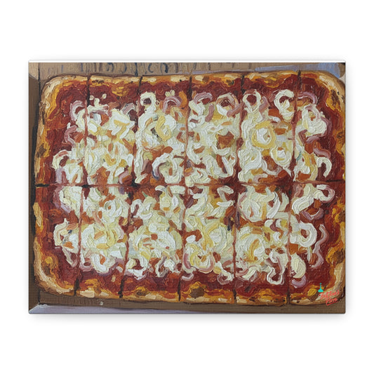 Belltower CLASSIC RED Wall Art Oil Painting Canvas — Rustic Margherita Painting on Stretched Matte Canvas