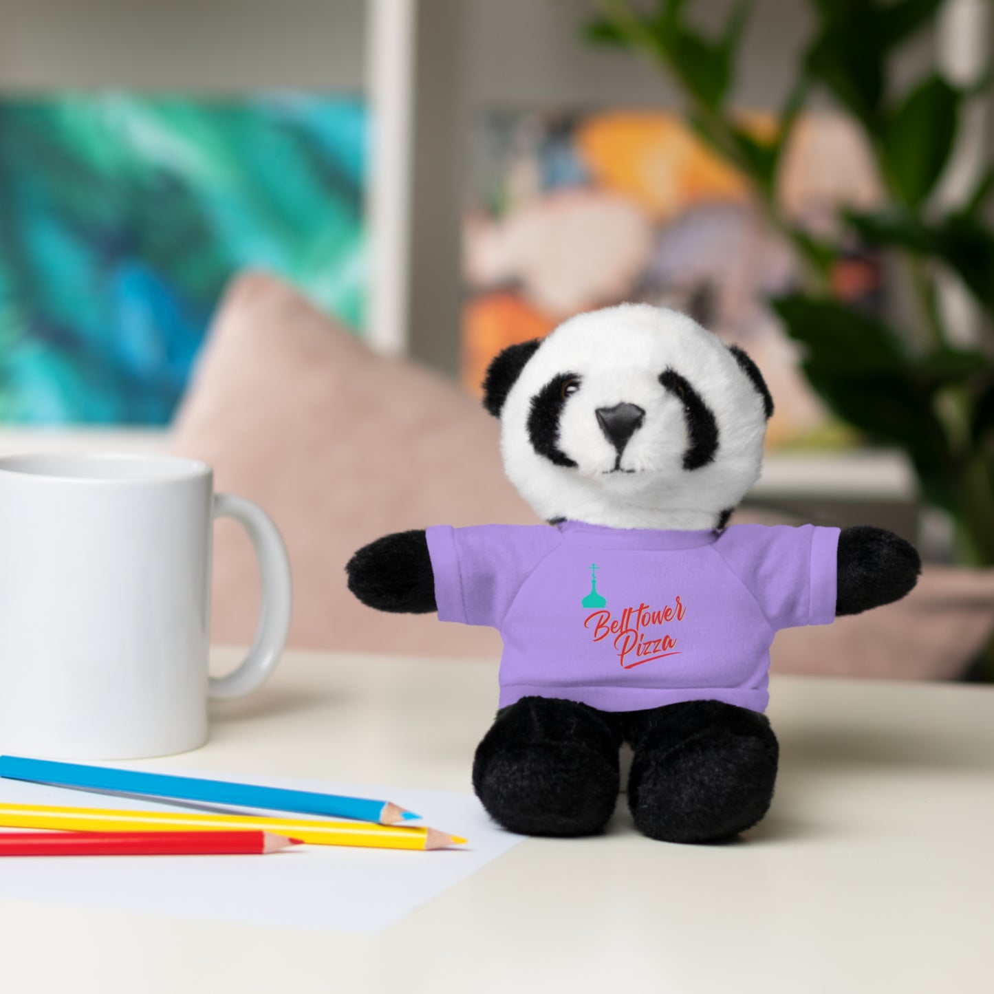 Bellflower Pizza Teddy Bear — Plush Toy with Branded Tee