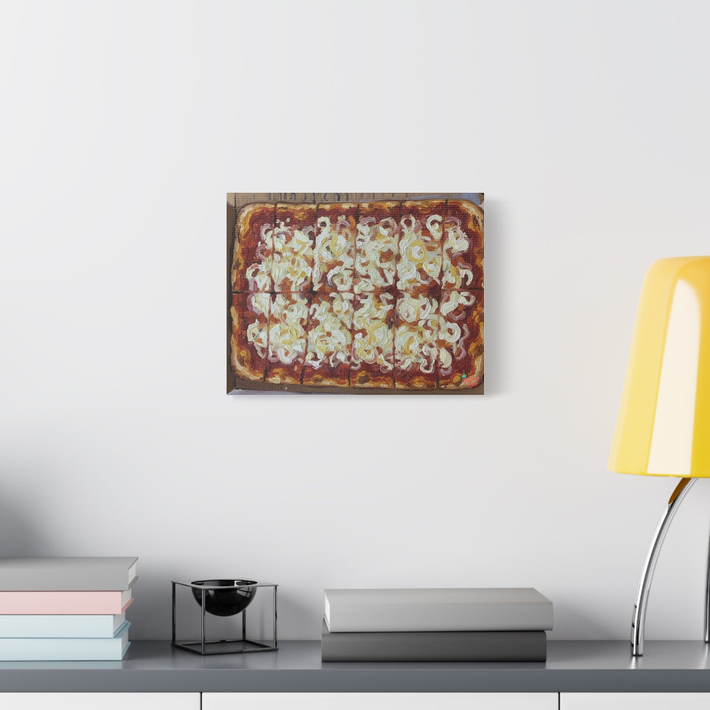 Belltower CLASSIC RED Wall Art Oil Painting Canvas — Rustic Margherita Painting on Stretched Matte Canvas