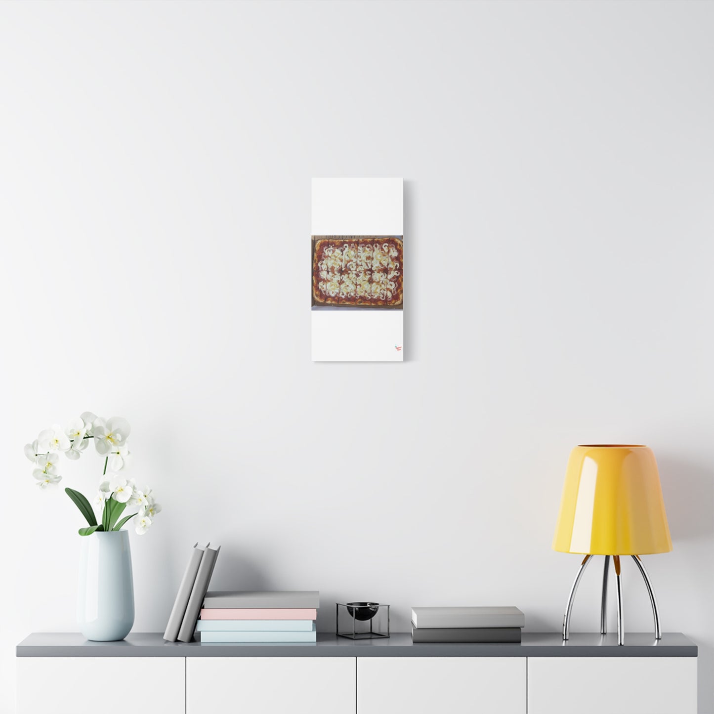 Belltower CLASSIC RED Wall Art Oil Painting Canvas — Rustic Margherita Painting on Stretched Matte Canvas