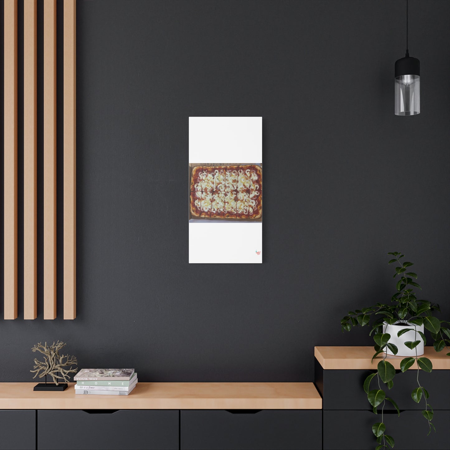 Belltower CLASSIC RED Wall Art Oil Painting Canvas — Rustic Margherita Painting on Stretched Matte Canvas