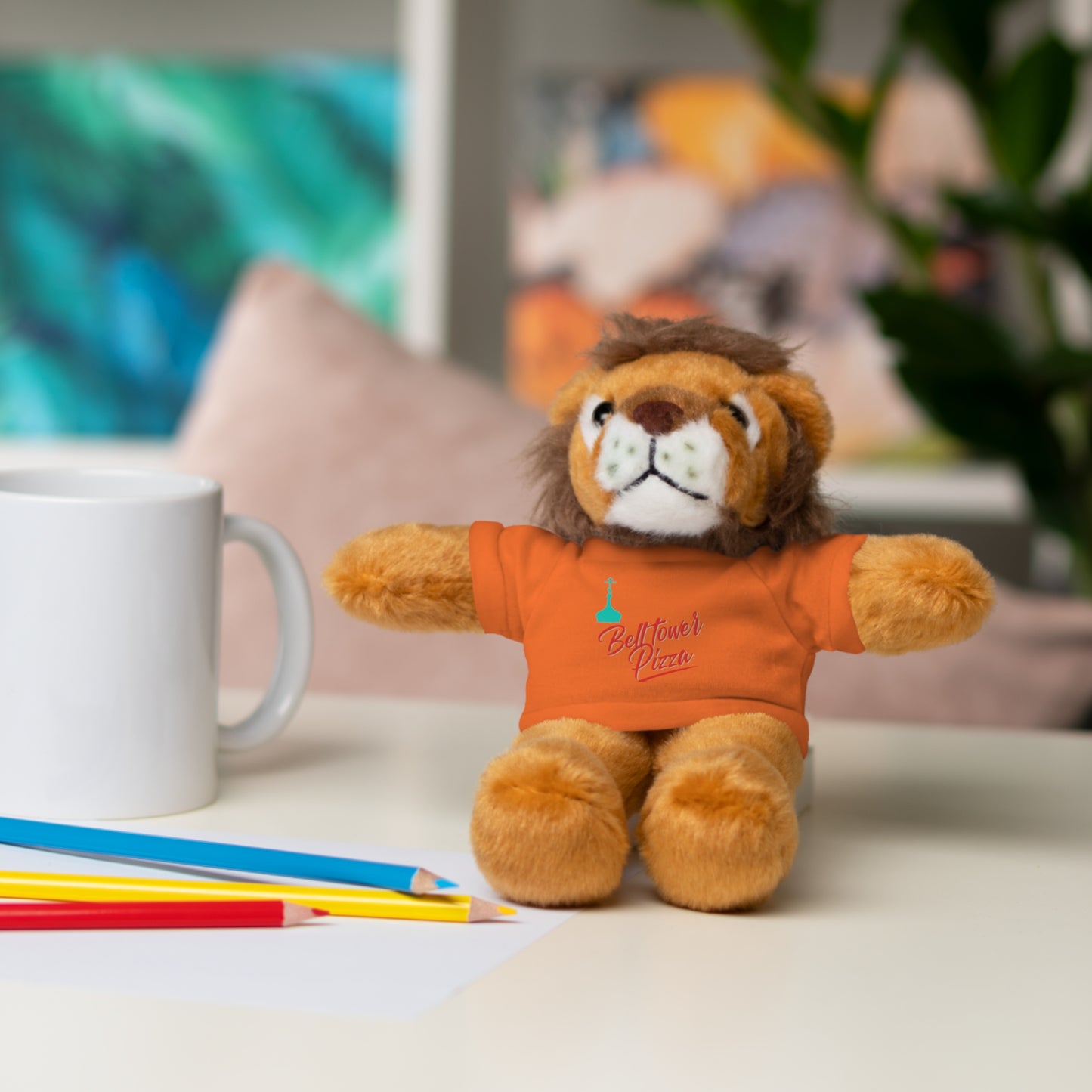 Bellflower Pizza Teddy Bear — Plush Toy with Branded Tee