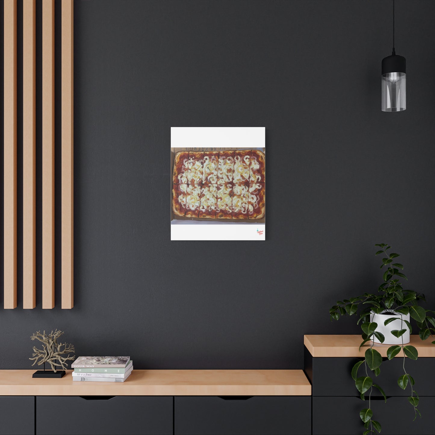 Belltower CLASSIC RED Wall Art Oil Painting Canvas — Rustic Margherita Painting on Stretched Matte Canvas