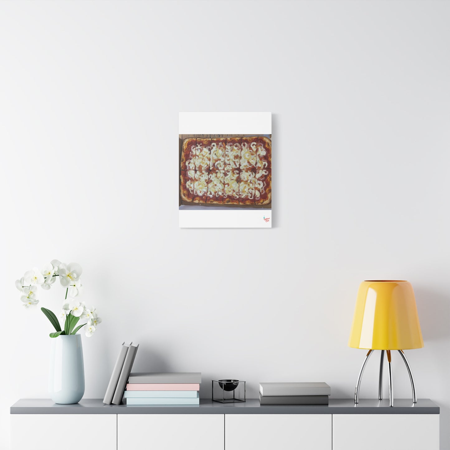 Belltower CLASSIC RED Wall Art Oil Painting Canvas — Rustic Margherita Painting on Stretched Matte Canvas