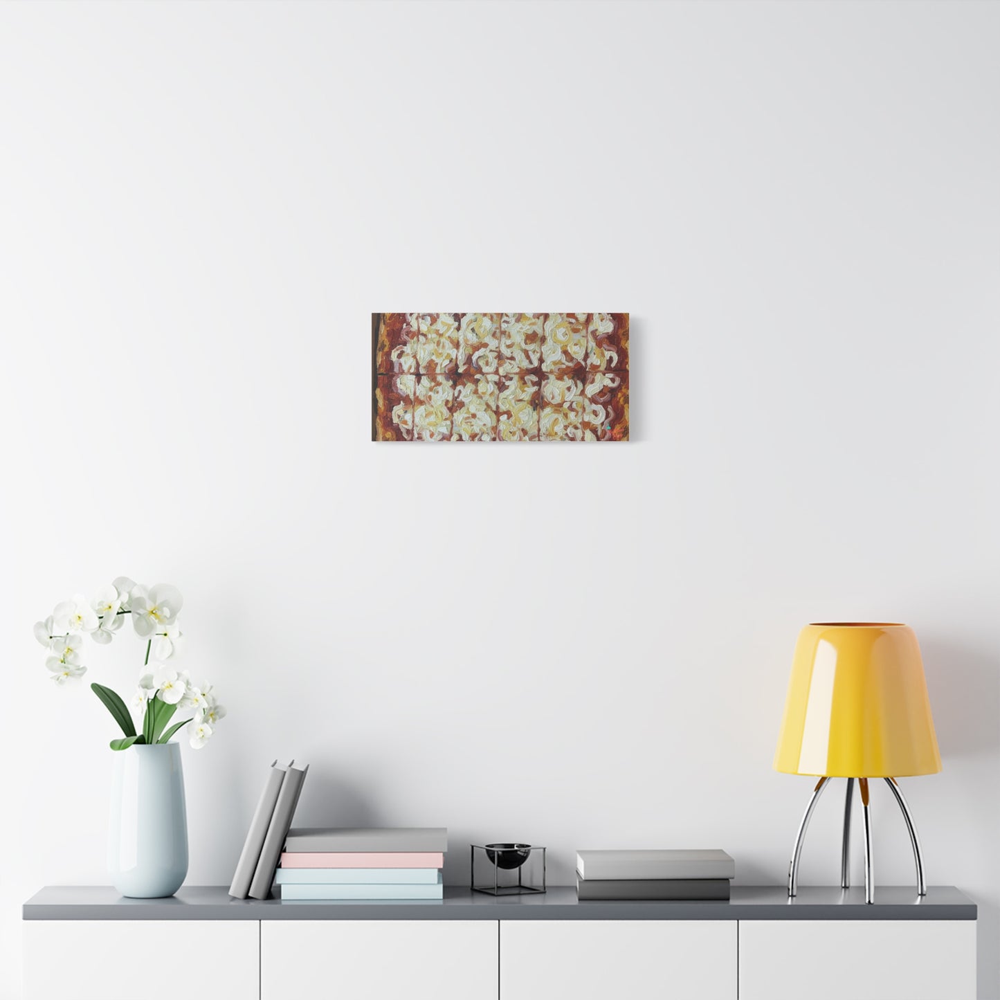 Belltower CLASSIC RED Wall Art Oil Painting Canvas — Rustic Margherita Painting on Stretched Matte Canvas