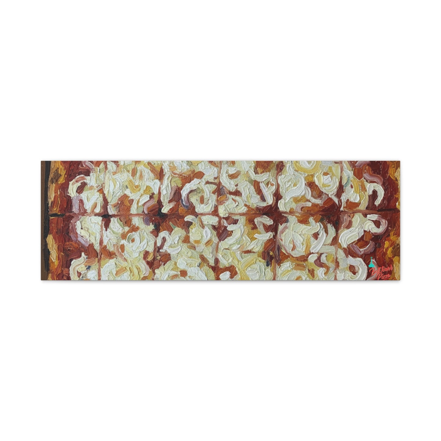 Belltower CLASSIC RED Wall Art Oil Painting Canvas — Rustic Margherita Painting on Stretched Matte Canvas