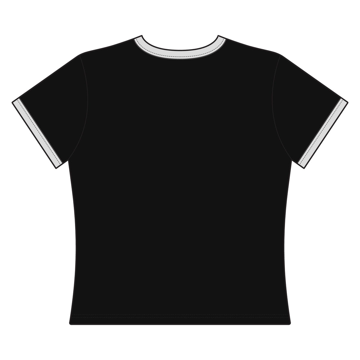Women's Ringer Tee — Retro Rolling Stones Style Tongue with Toast Graphic