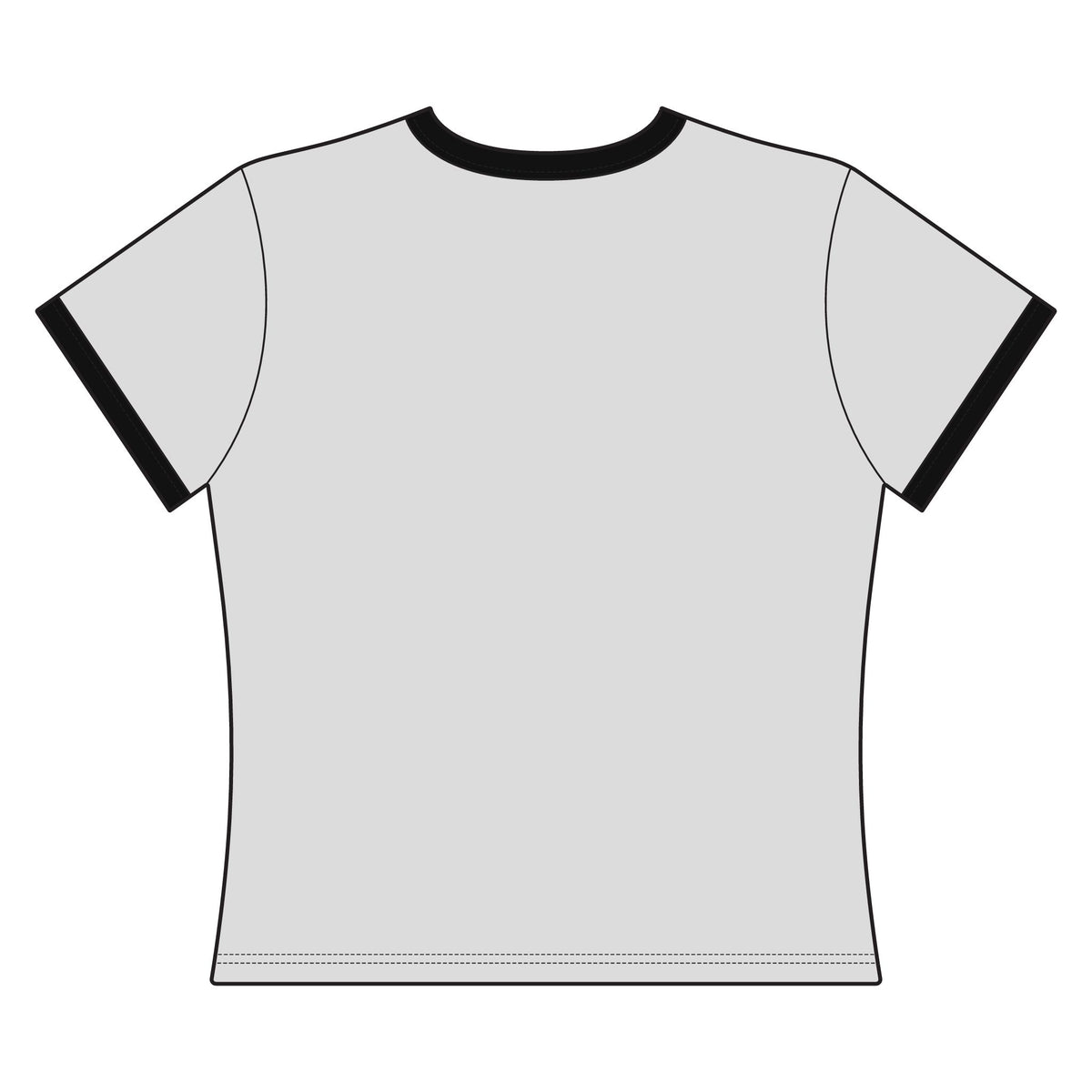 Women's Ringer Tee — Retro Rolling Stones Style Tongue with Toast Graphic