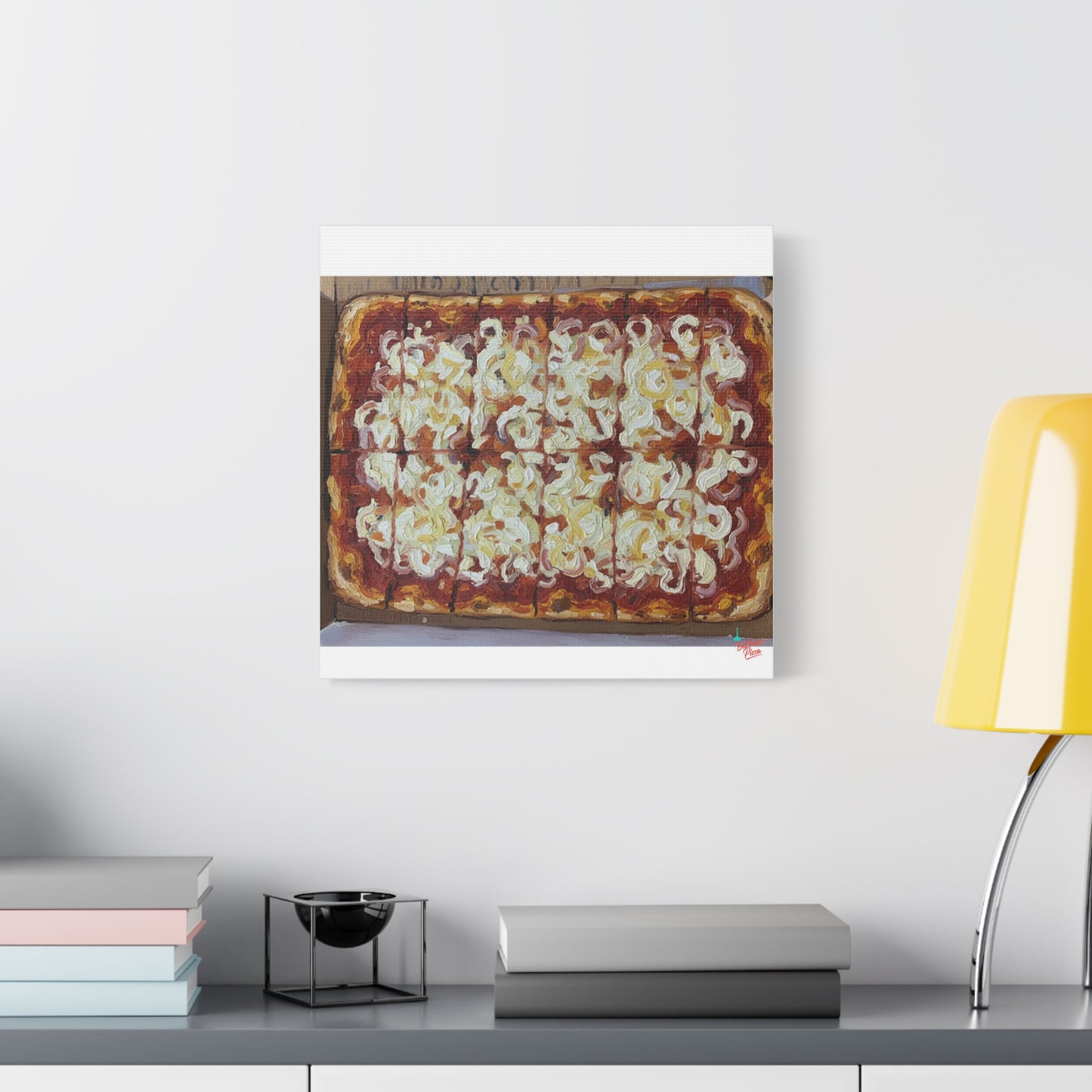 Belltower CLASSIC RED Wall Art Oil Painting Canvas — Rustic Margherita Painting on Stretched Matte Canvas