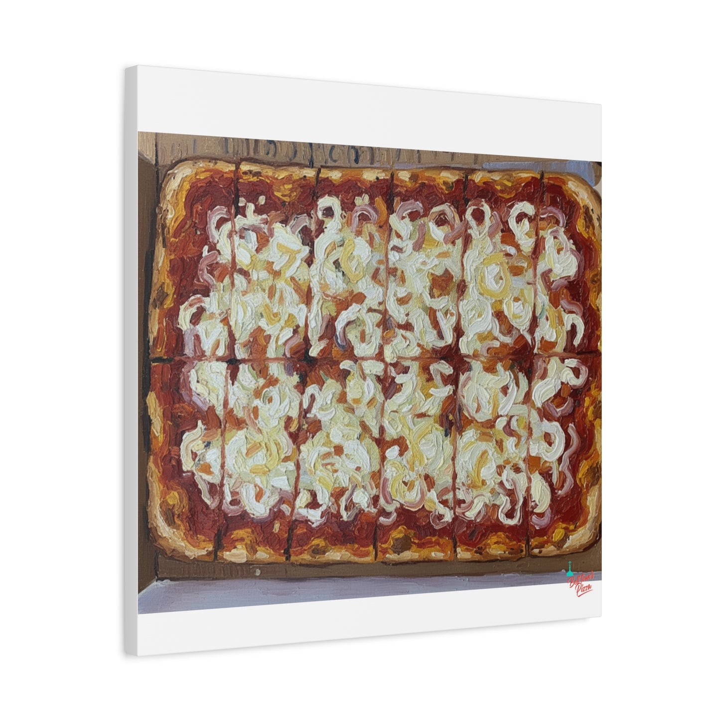 Belltower CLASSIC RED Wall Art Oil Painting Canvas — Rustic Margherita Painting on Stretched Matte Canvas