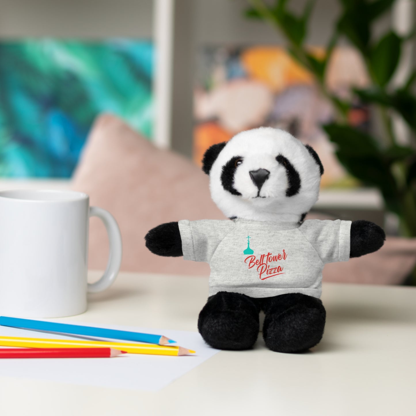 Bellflower Pizza Teddy Bear — Plush Toy with Branded Tee