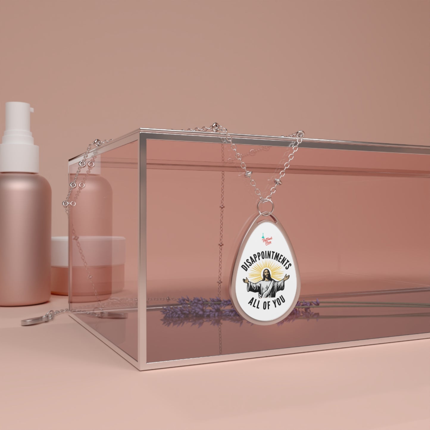 Oval Necklace — 'Disappointments All of You' Teardrop Pendant Necklace