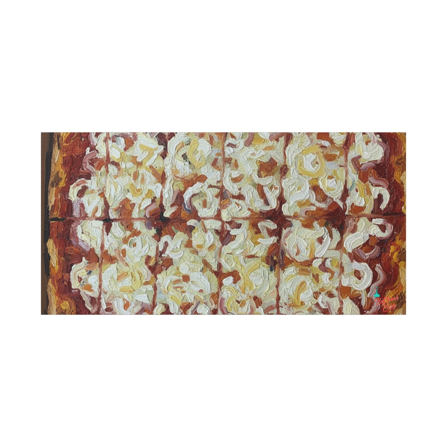 Belltower CLASSIC RED Wall Art Oil Painting Canvas — Rustic Margherita Painting on Stretched Matte Canvas
