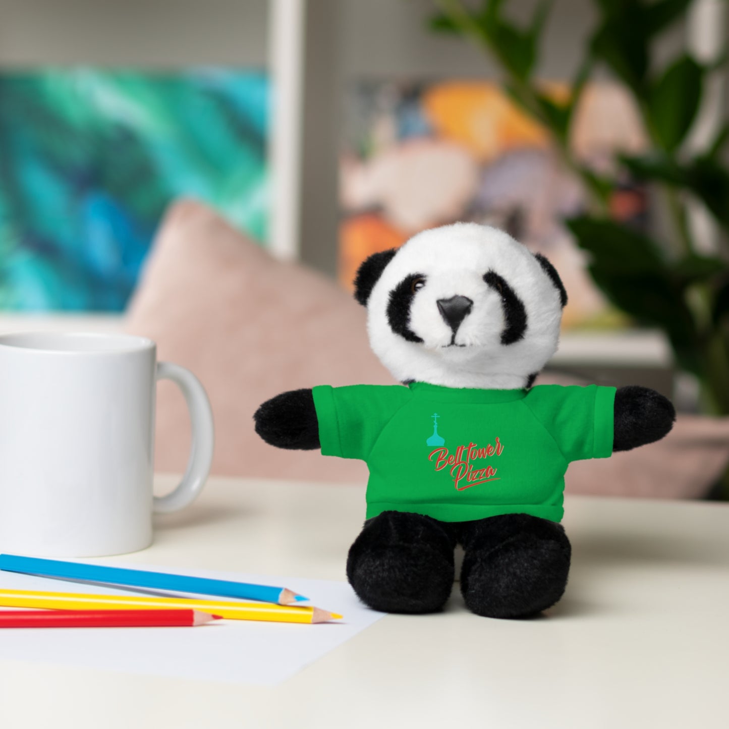 Bellflower Pizza Teddy Bear — Plush Toy with Branded Tee