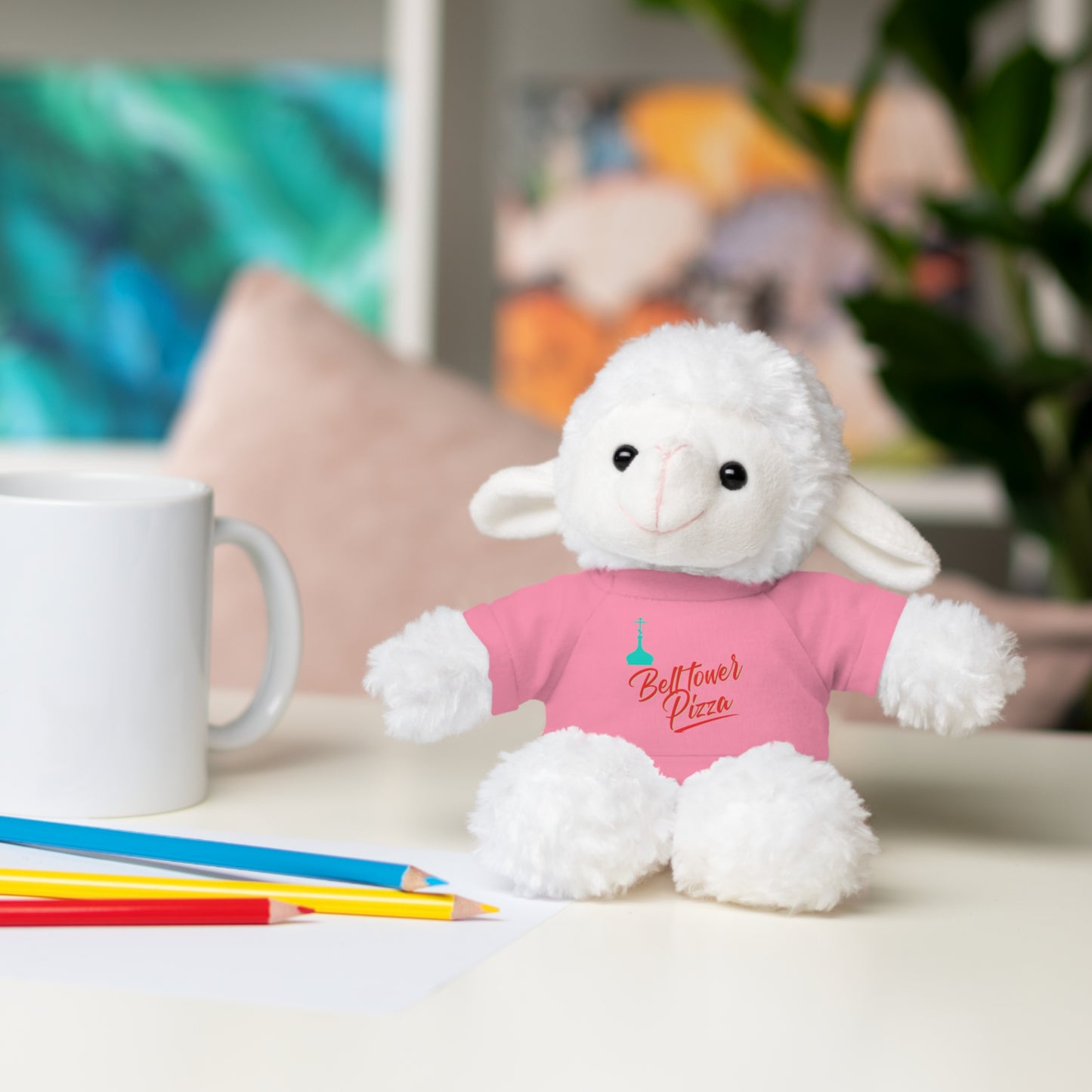 Bellflower Pizza Teddy Bear — Plush Toy with Branded Tee