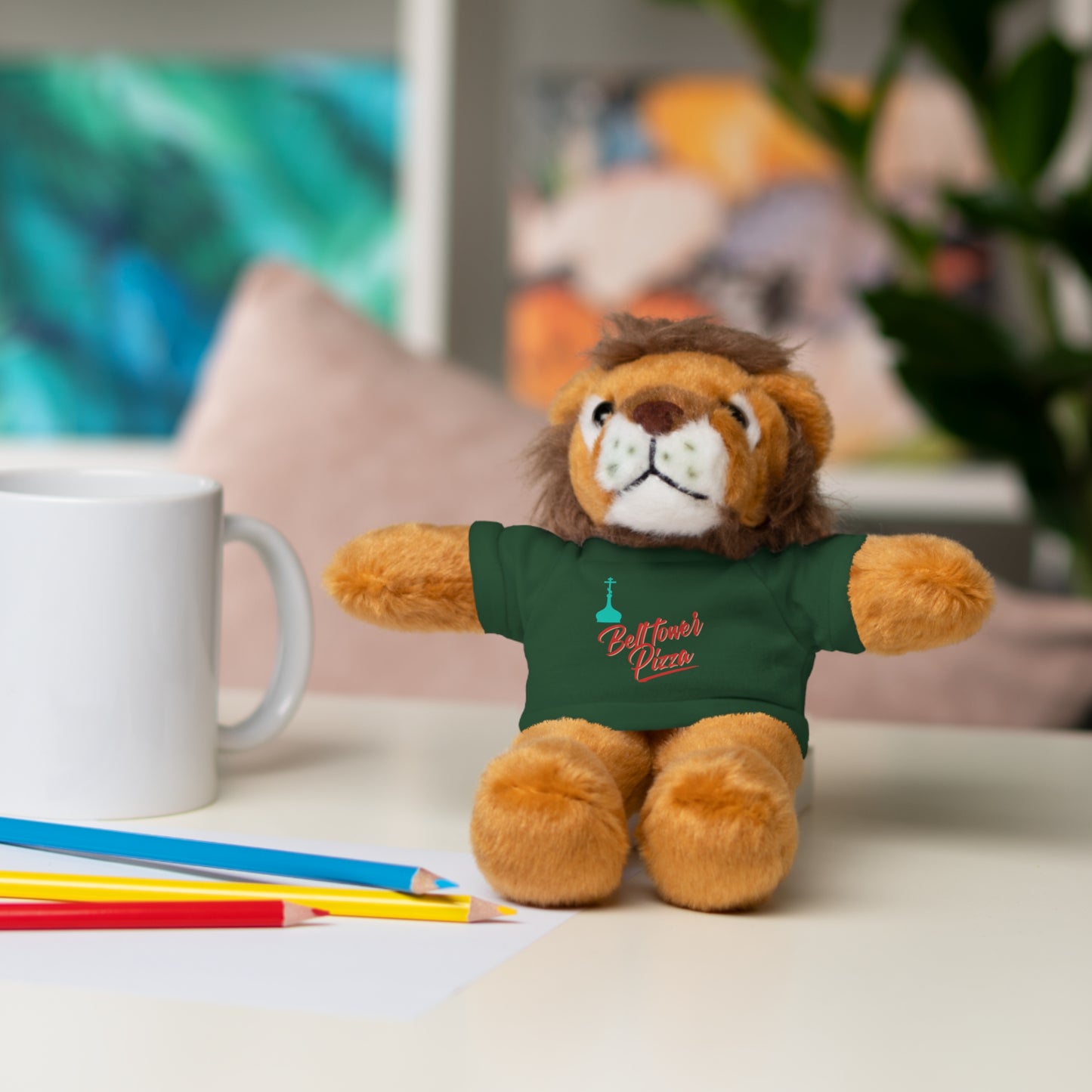 Bellflower Pizza Teddy Bear — Plush Toy with Branded Tee