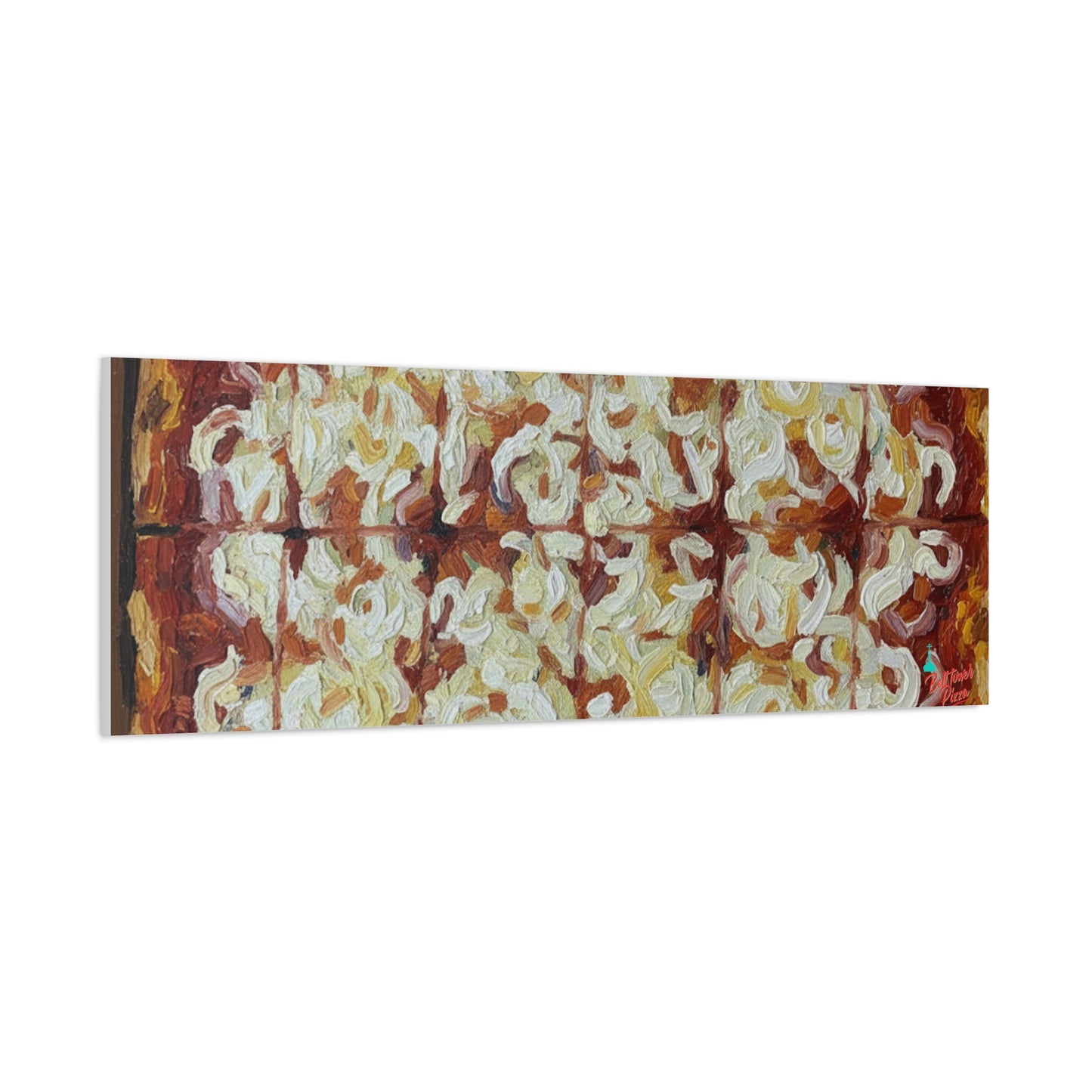 Belltower CLASSIC RED Wall Art Oil Painting Canvas — Rustic Margherita Painting on Stretched Matte Canvas