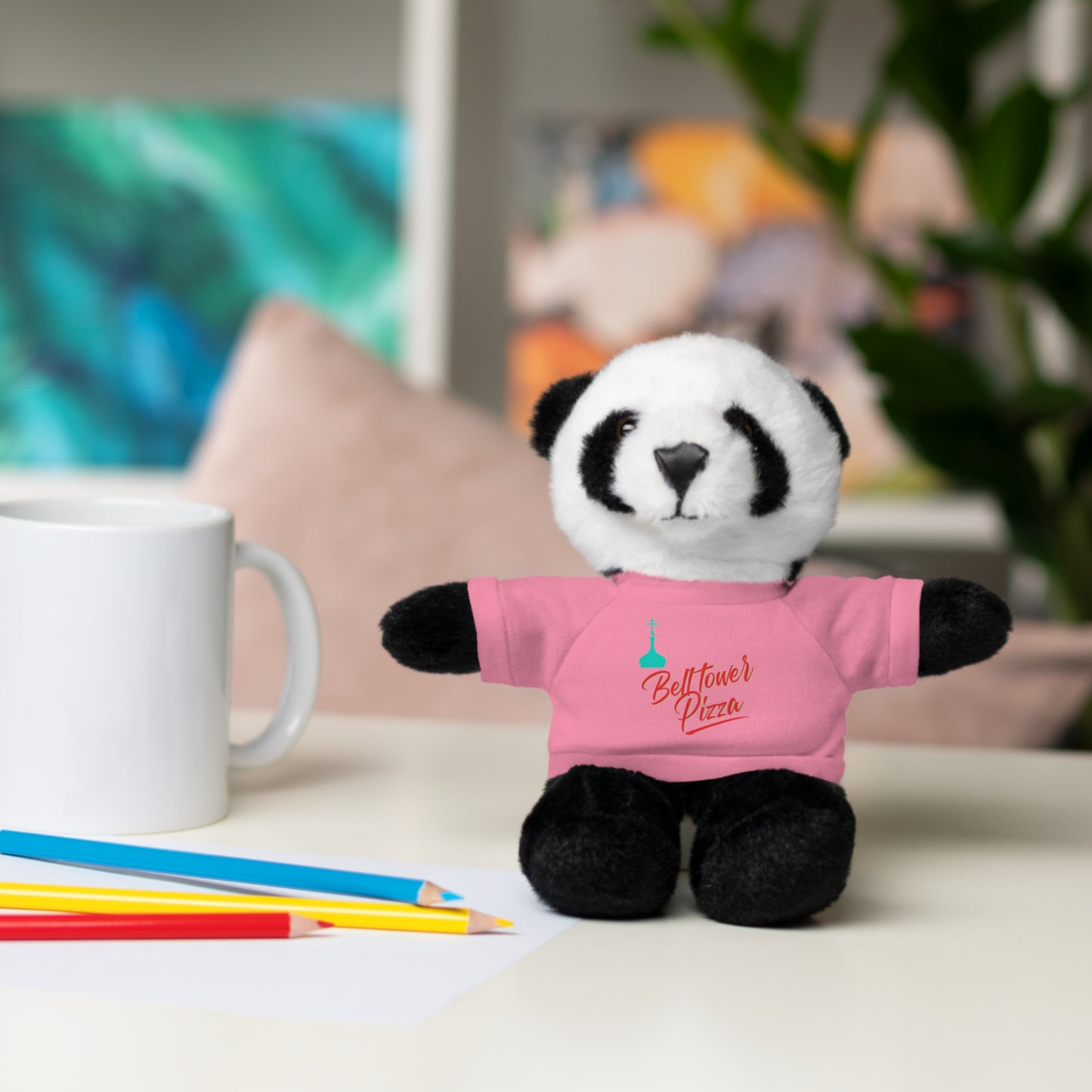 Bellflower Pizza Teddy Bear — Plush Toy with Branded Tee