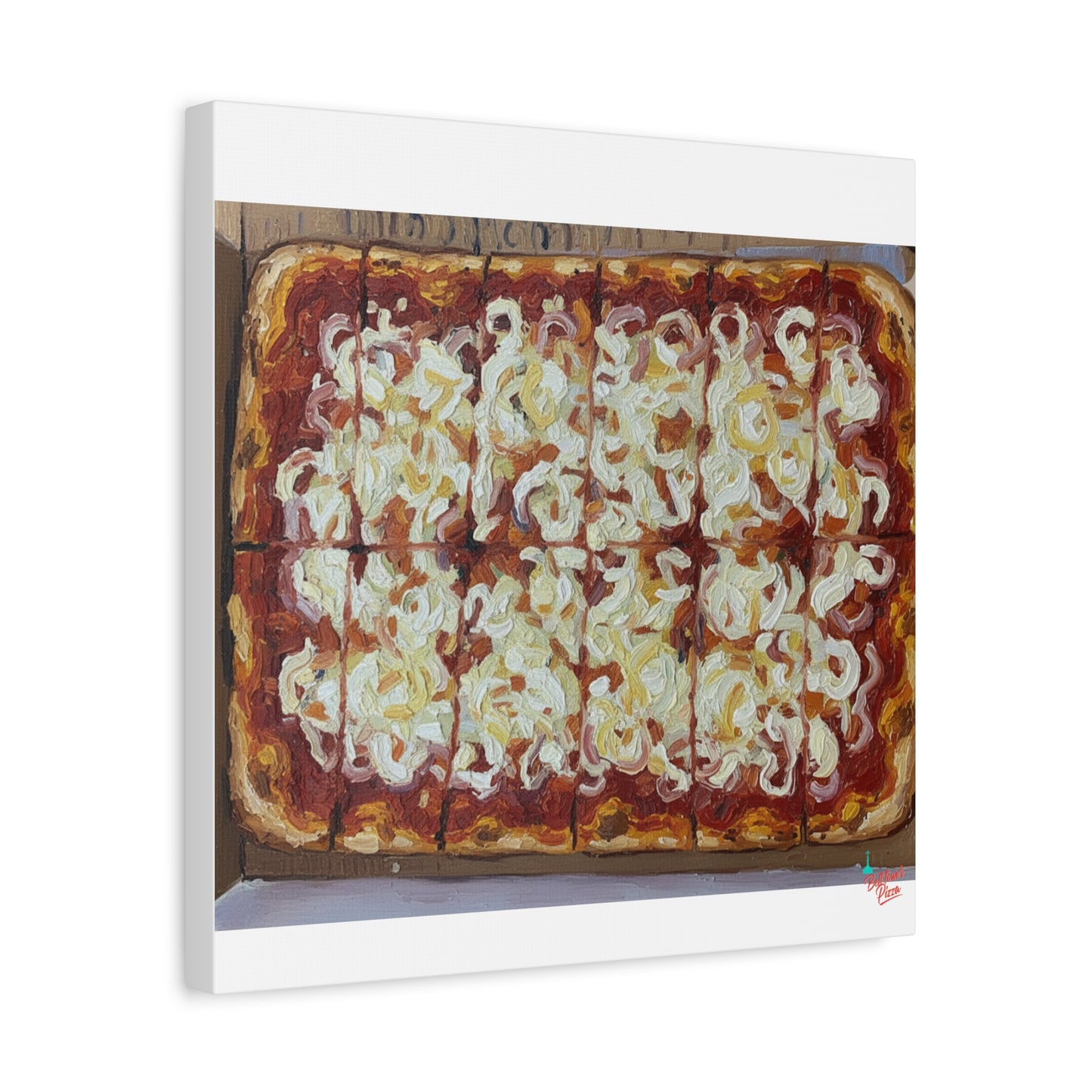 Belltower CLASSIC RED Wall Art Oil Painting Canvas — Rustic Margherita Painting on Stretched Matte Canvas