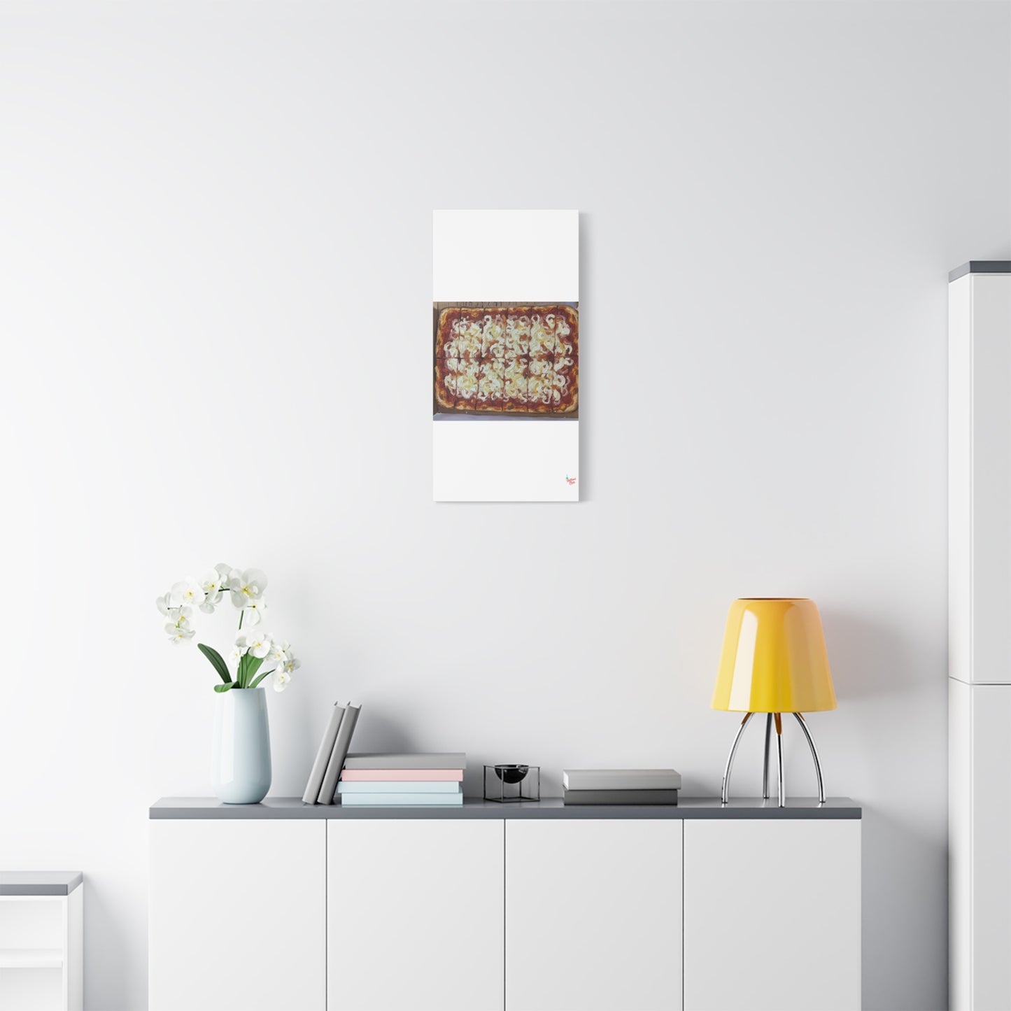 Belltower CLASSIC RED Wall Art Oil Painting Canvas — Rustic Margherita Painting on Stretched Matte Canvas
