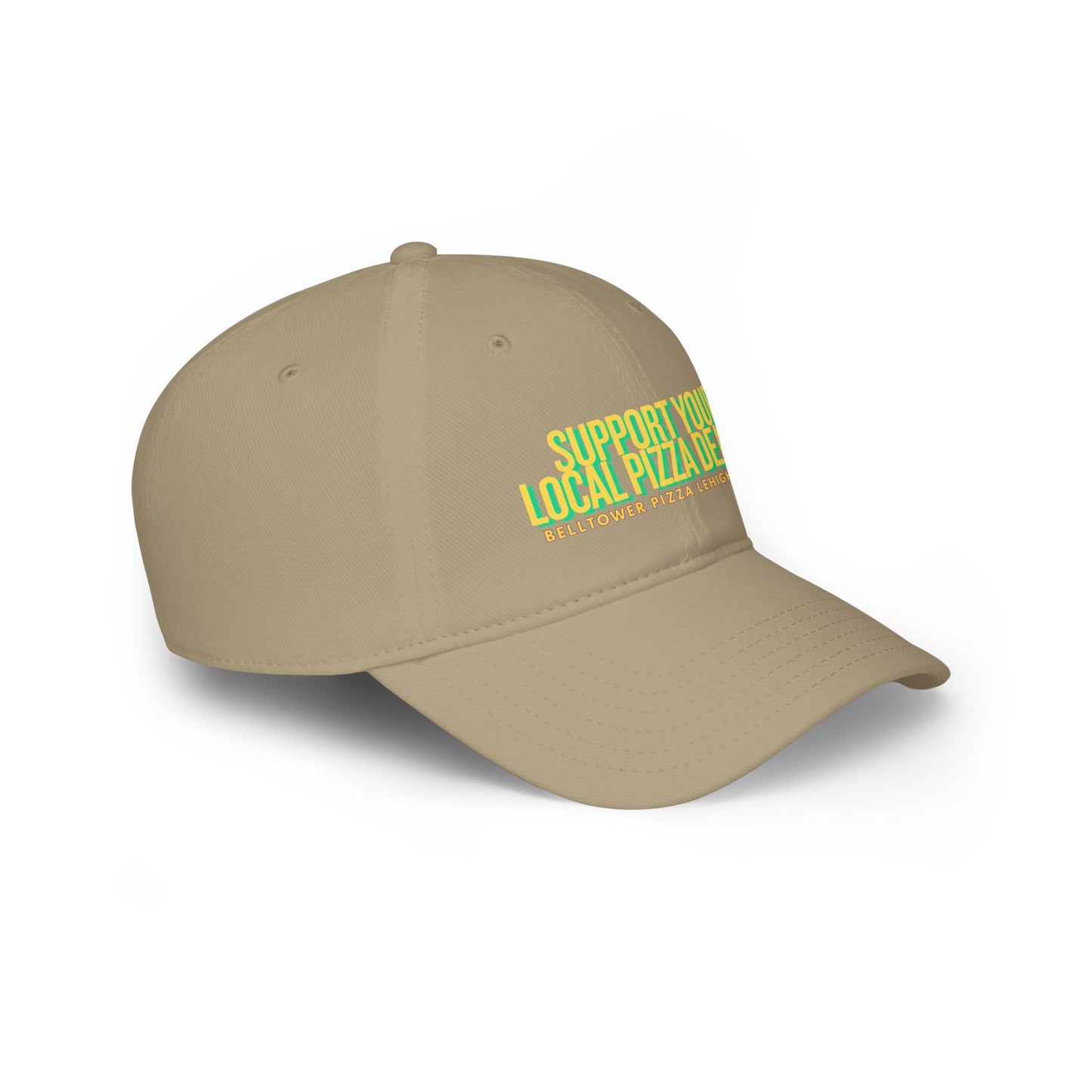 Support Your Local Pizza Dealer Baseball Cap — Red Low Profile Hat