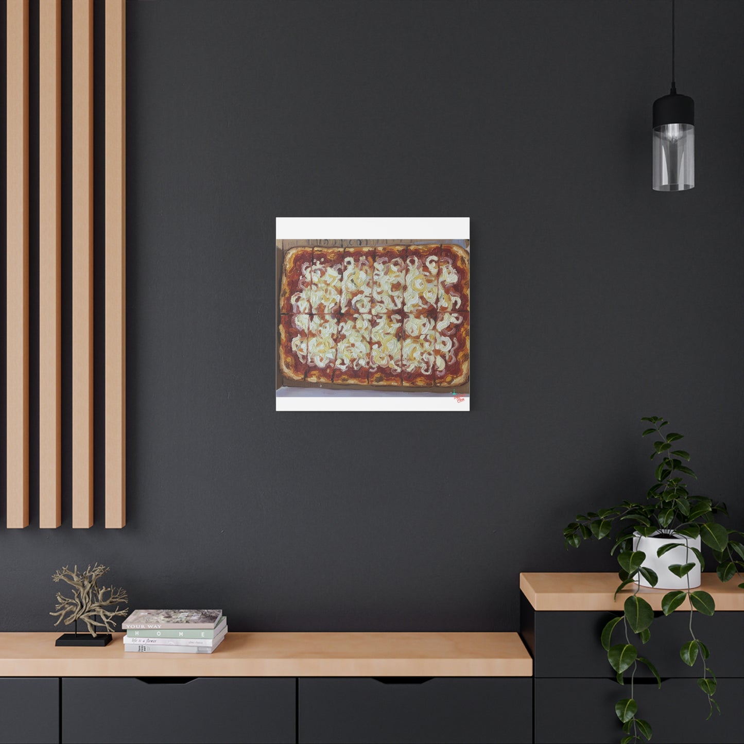Belltower CLASSIC RED Wall Art Oil Painting Canvas — Rustic Margherita Painting on Stretched Matte Canvas