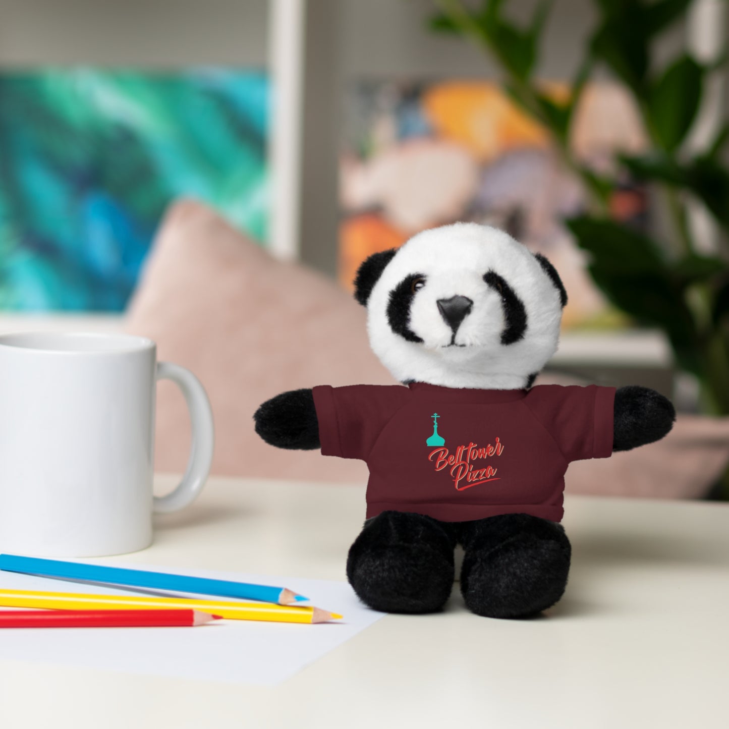 Bellflower Pizza Teddy Bear — Plush Toy with Branded Tee