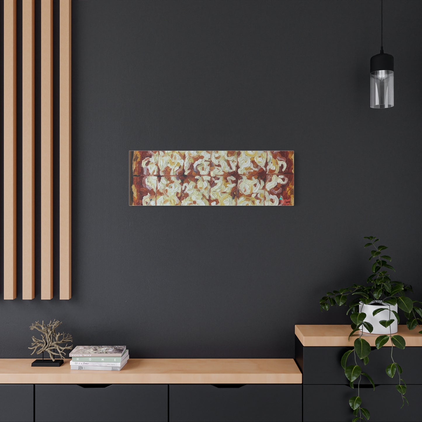 Belltower CLASSIC RED Wall Art Oil Painting Canvas — Rustic Margherita Painting on Stretched Matte Canvas